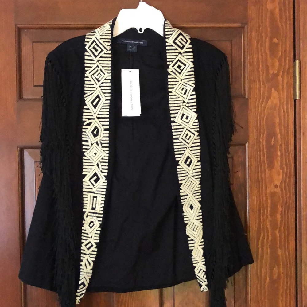 French Connection fringe Vest